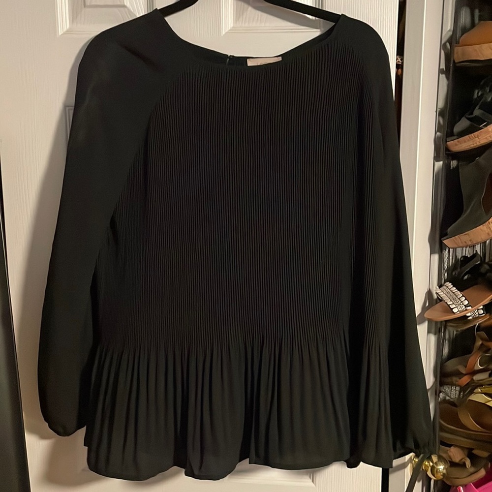 Loft Black ribbed dress shirt